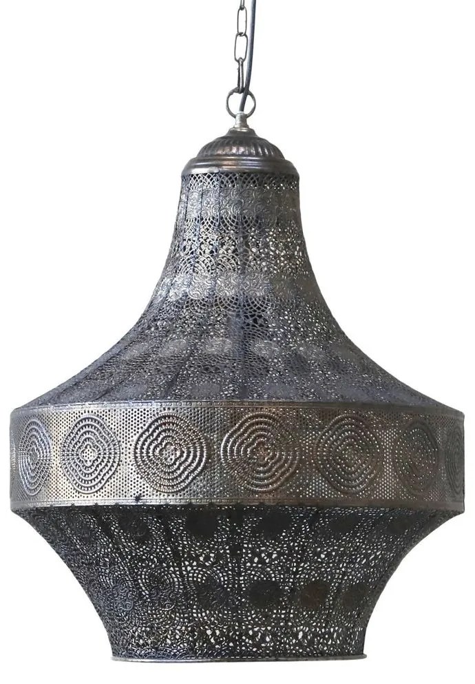 Bronzový antik kovový luster s listami Vire - 47 * 59 cm / E27 / 40W