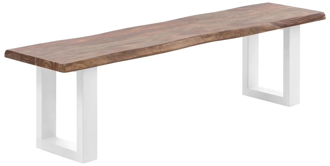 furniture-nabytek.cz - Masívna lavica Bullwer z palisandru, lakovaná, hnedá – 160×40 cm