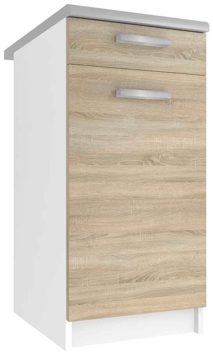Kuchynská skrinka Belini spodná so zásuvkami 40 cm dub sonoma s pracovnou doskou TOR SDSZ1-40/1/WT/DS/0/T