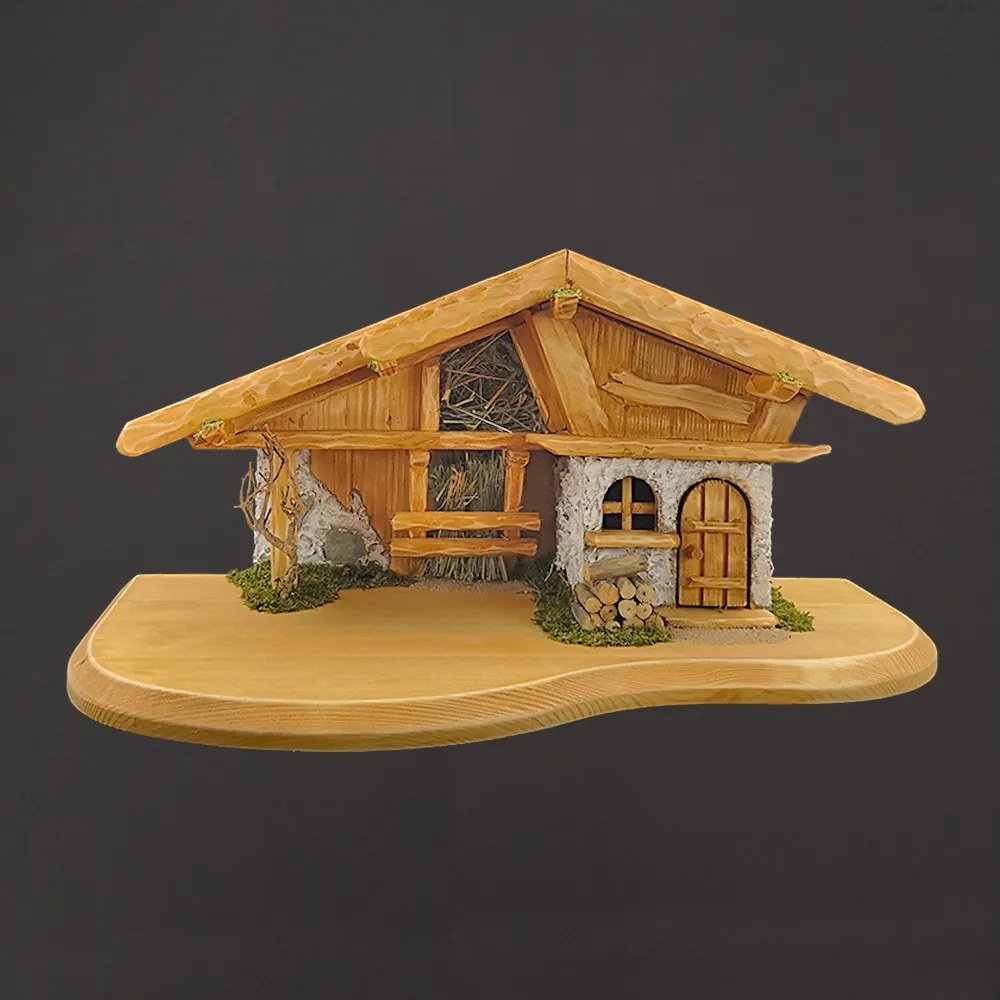 AMADEA Drevený betlehem BEZ FIGURÍK 45 cm