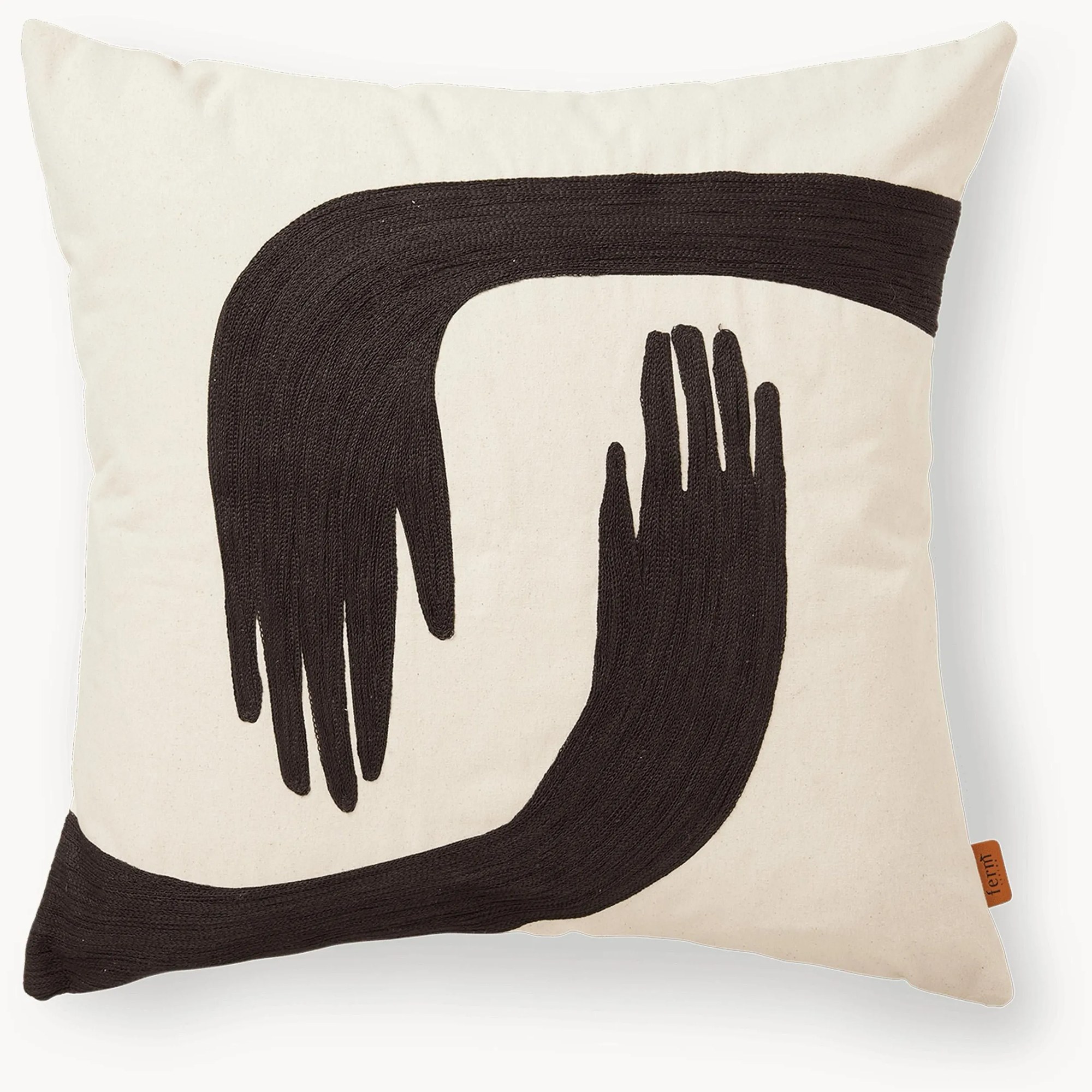 Ručne vyšívaný vankúš z organickej bavlny Pose