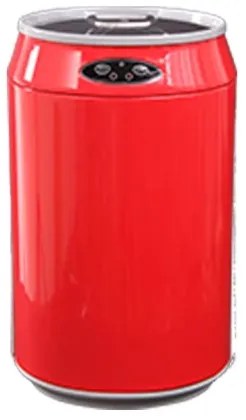 Bezdotykový odpadkový kôš 9l nápojová plechovka červená