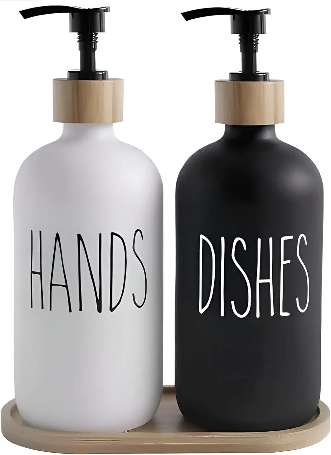 Zeller Present 2. akosť - Súprava dávkovačov s podložkou - dóza a mydlo, BLACK&WHITE (čierna dávkovač)