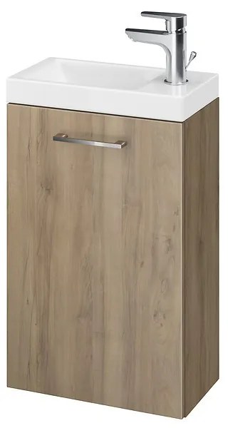 Cersanit Lara Como, závesná skrinka + keramické umývadlo 40cm, orech, S801-188