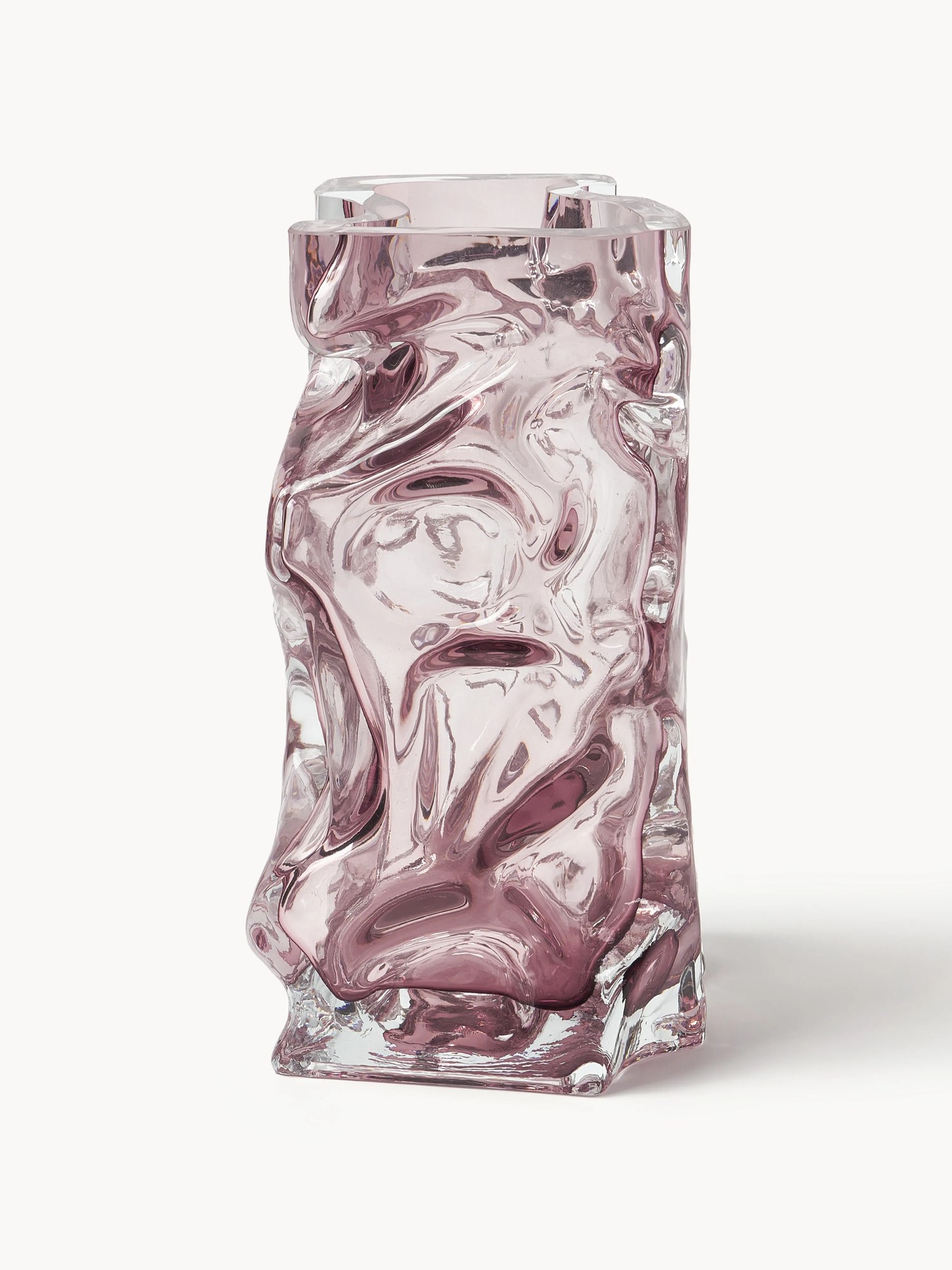 Ručne fúkaná váza Ice, V 25 cm