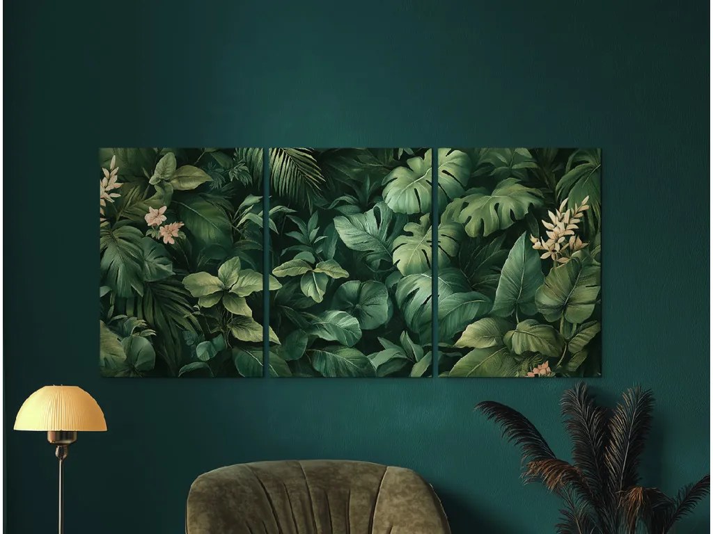 drevko | Trojdielny obraz Tropická oáza drevko | Trojdielny obraz Tropická oáza