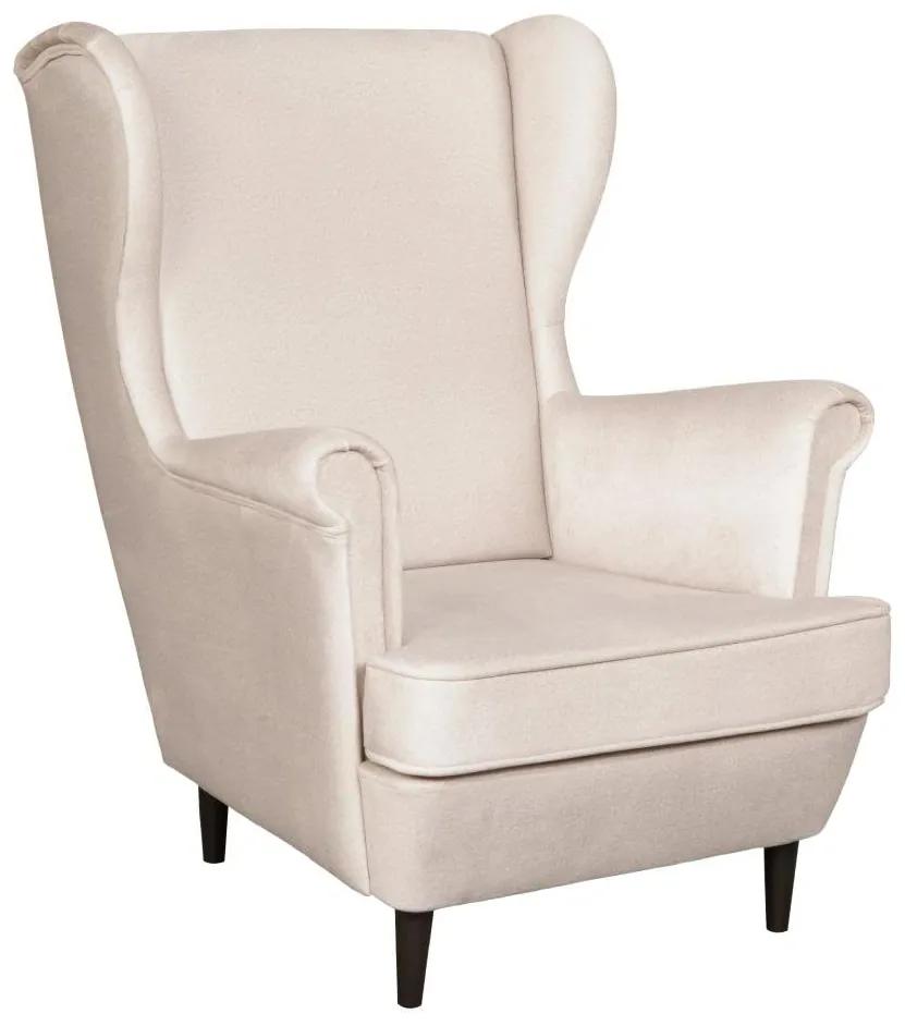 Kreslo ušiak Lotonas (béžová + wenge + čierna) . Vlastná spoľahlivá doprava až k Vám domov. 1097164