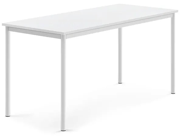 Stôl SONITUS, 1600x700x760 mm, HPL - biela, biela