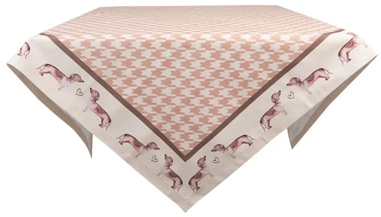 Bavlnený obrus s jazvečíkem Dachshund Love - 130*180 cm