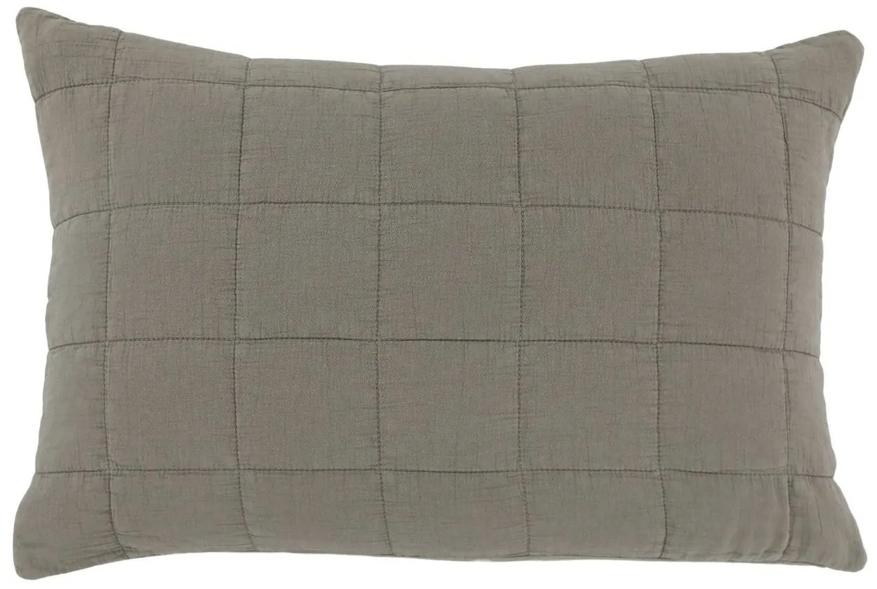 Zelená obliečka na vankúš s opraným vzhľadom Aix Vintage Quilt - 60*40 cm