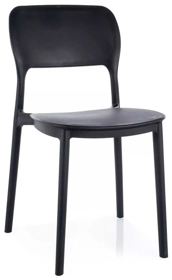Jedálenská stolička Punto, čierna