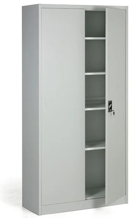 Kovová spisová skriňa, demontovaná, 4 police, 950 x 1950 x 400 mm, sivá
