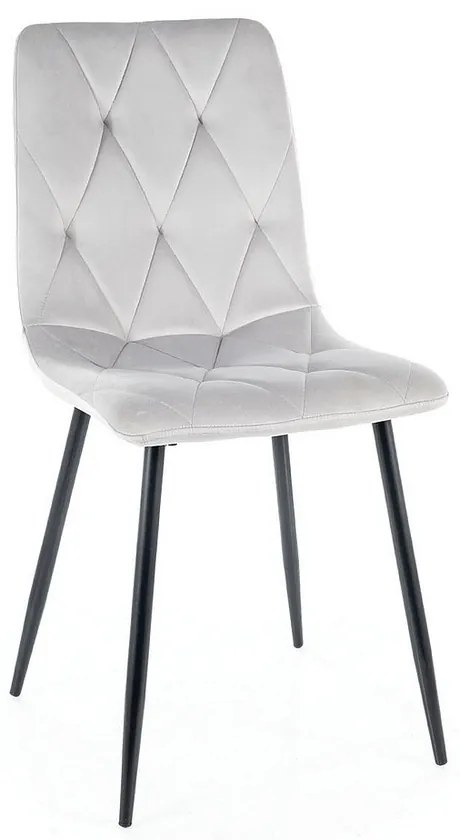 Jedálenská stolička Tom Velvet, svetlo sivá