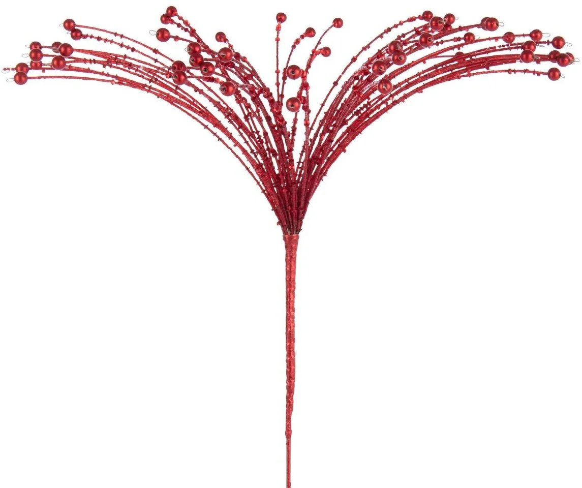 Zlatá kovová vetvička zápich s korálkami - 3*60 cm