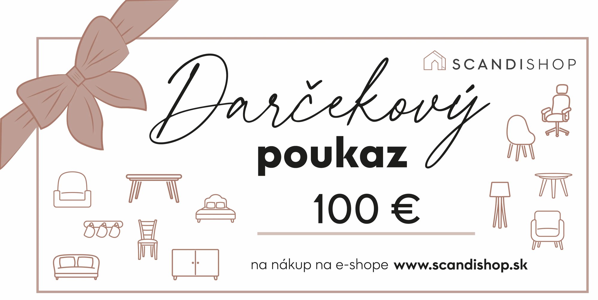Darčekový poukaz na 100 € Forma poukazu: Elektronický