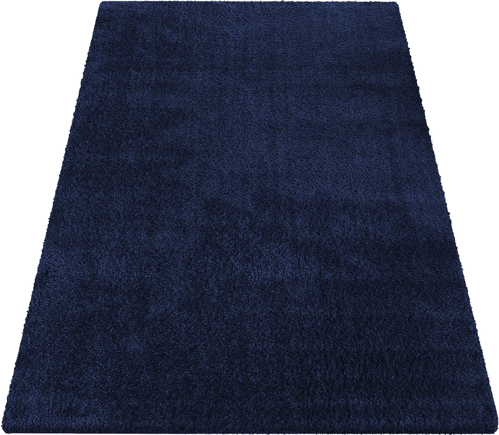 DY Obdĺžnikový tmavomodrý shaggy koberec Kamel Rozmer: 150x200 cm