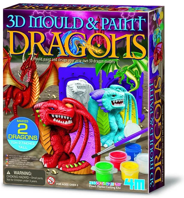 Sadrové odliatky - 3D draky