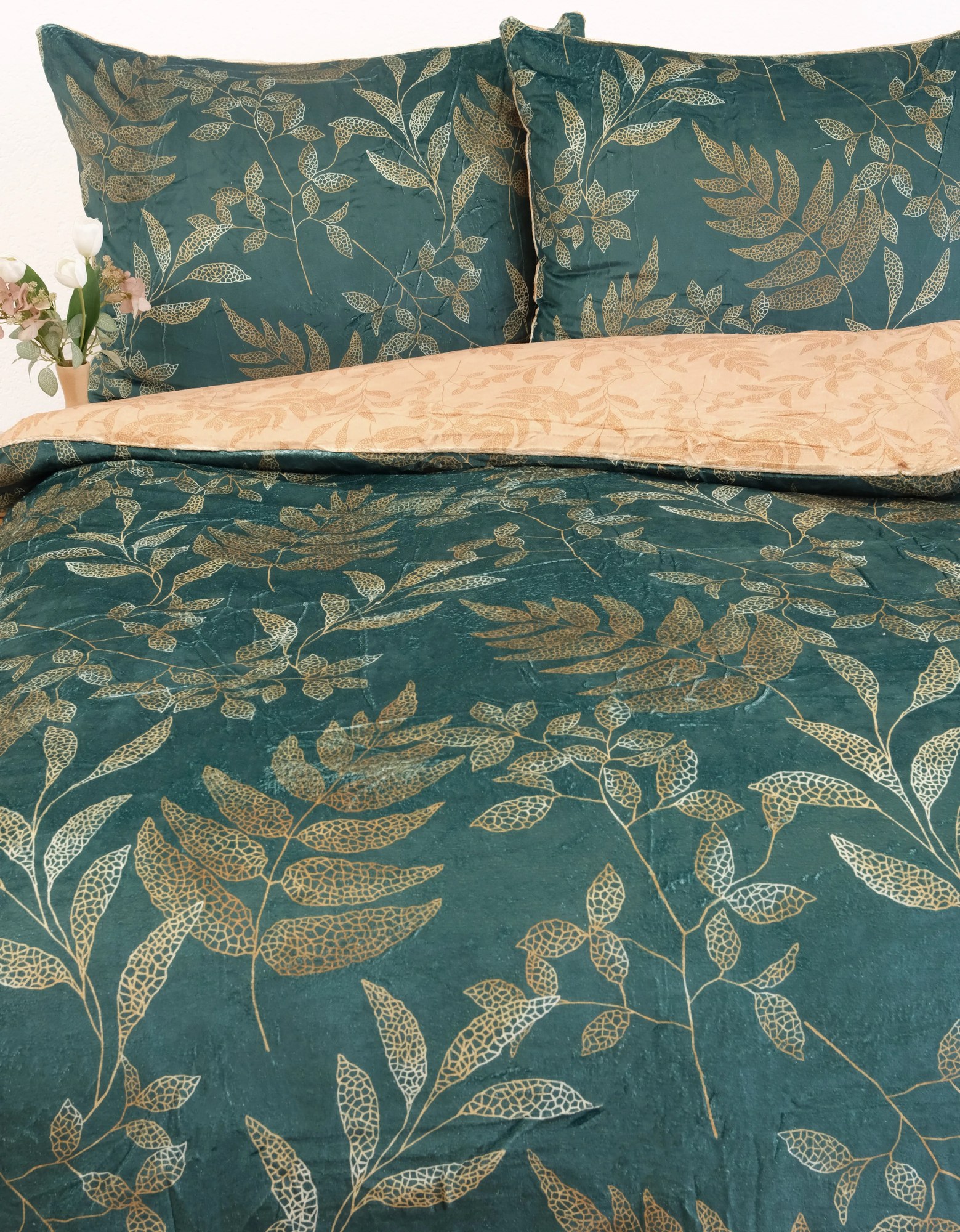 Francúzske obliečky mikroplyš Digital – Gabriela tmavo zelená