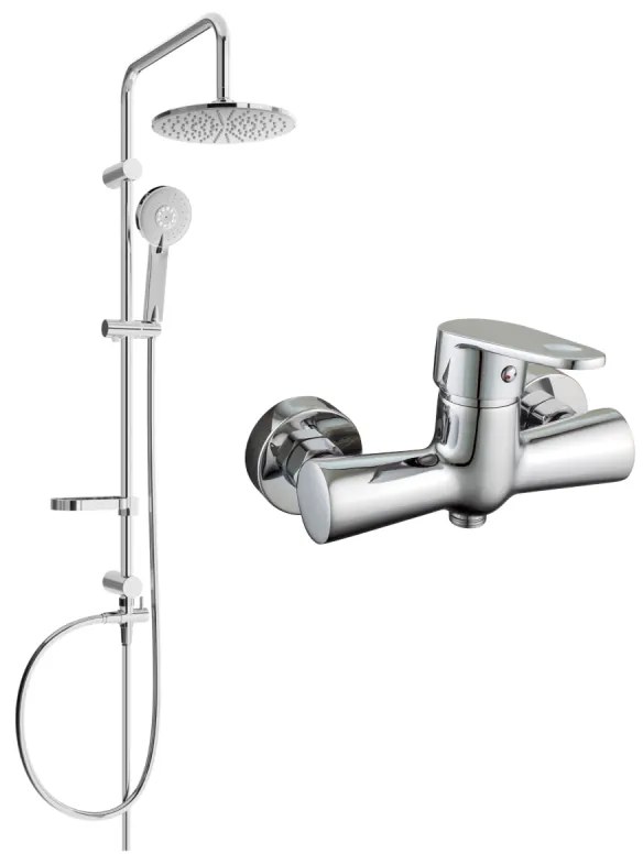 Mexen Carl sprchový set s dažďovou sprchou a sprchovou batériou Kama, chrómová, 72540240-00