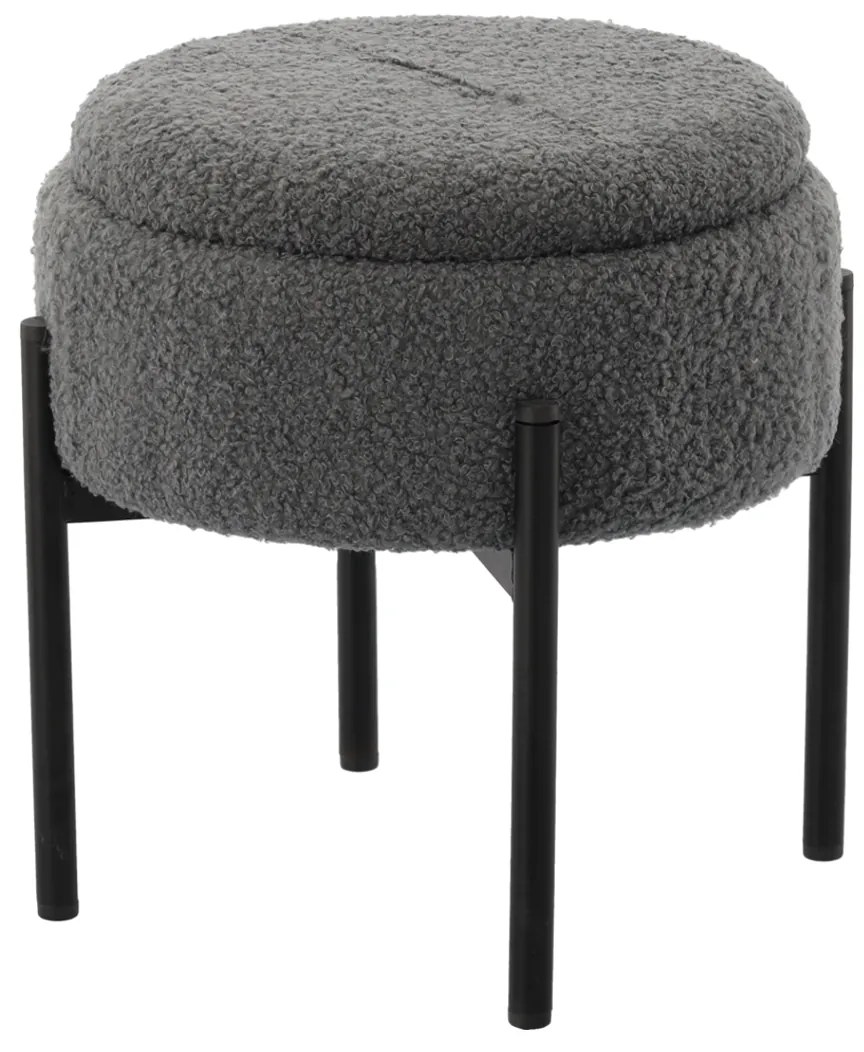 CH Taburetka s úložným priestorom Nora - sivá