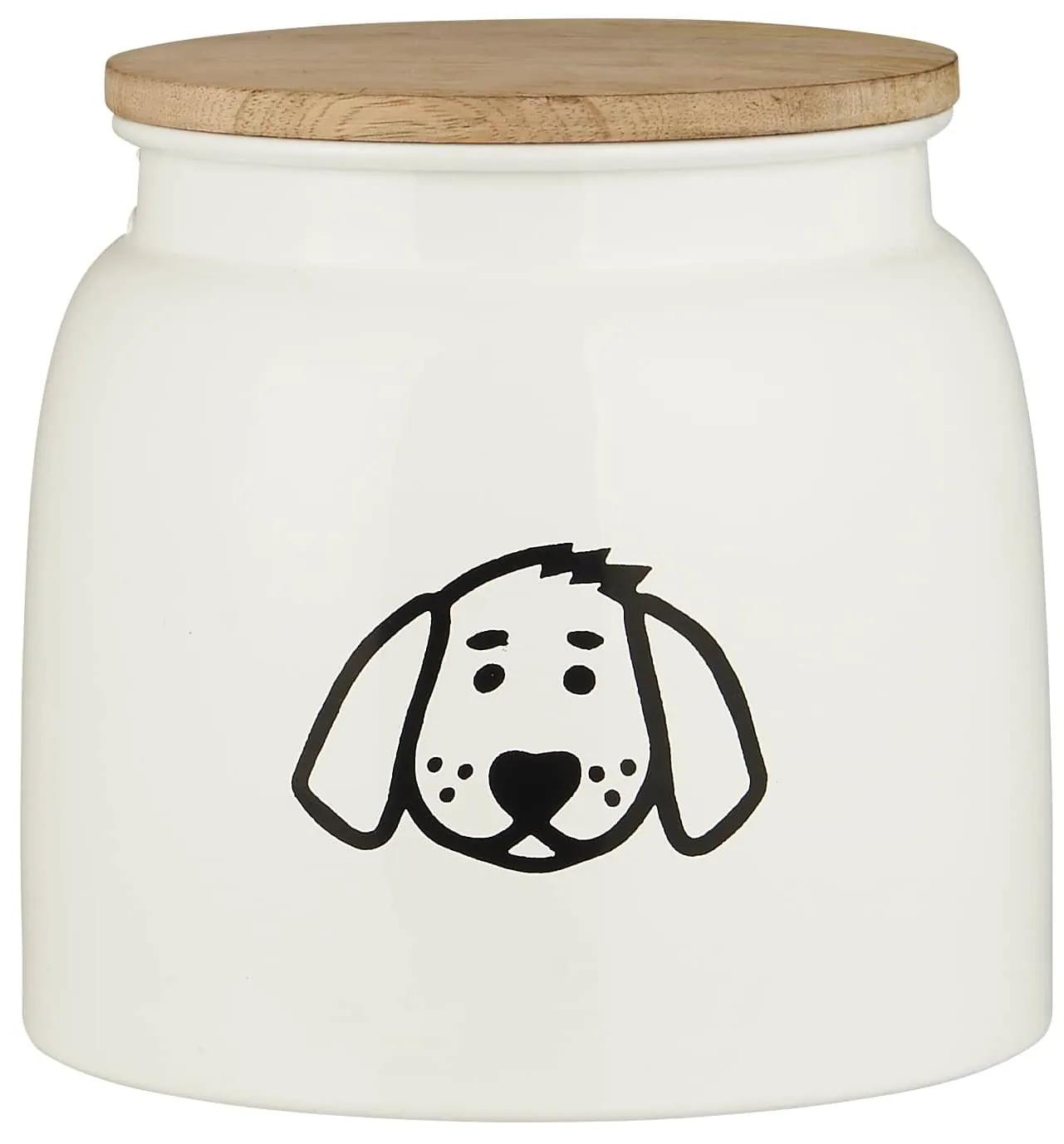 Ib Laursen Plechová dóza na granule pre psy White 2,2 l