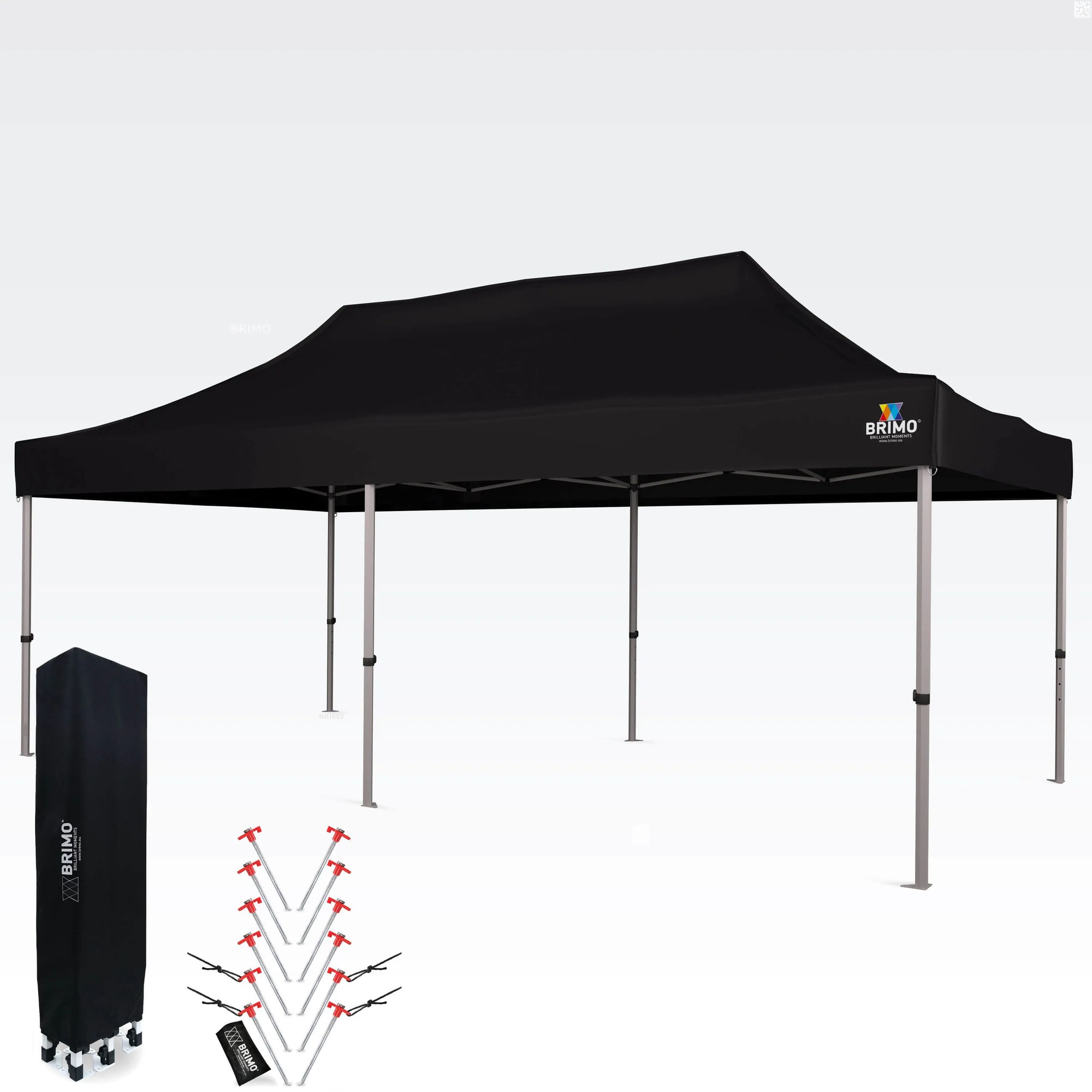 BRIMO Nožnicové stany 3x6m - bez stien - Čierna 39