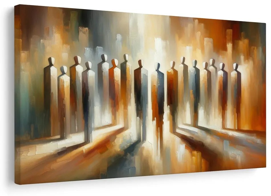 Obraz siluety v oranžových tónoch