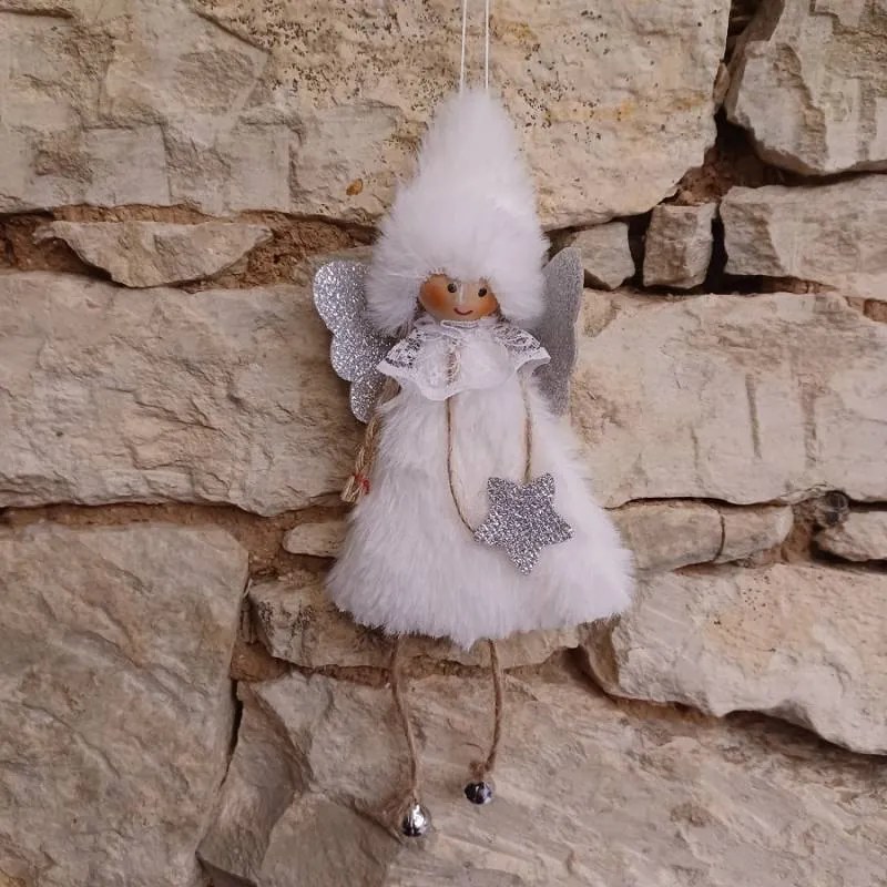 DECOLED Sada anjelov, 11,5 cm, biela