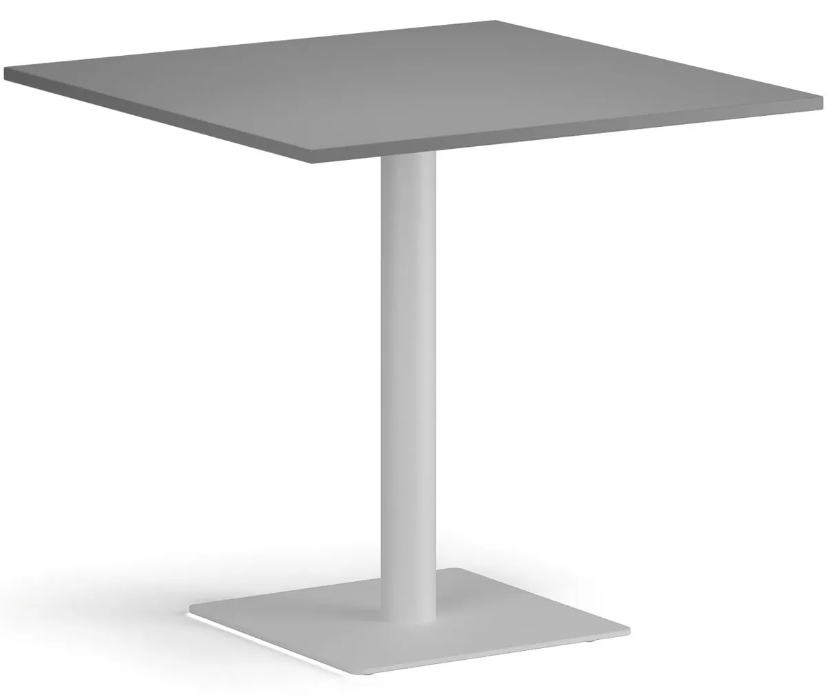 Konferenčný stolík ENZO, 80x80 cm, biela podnož, grafit