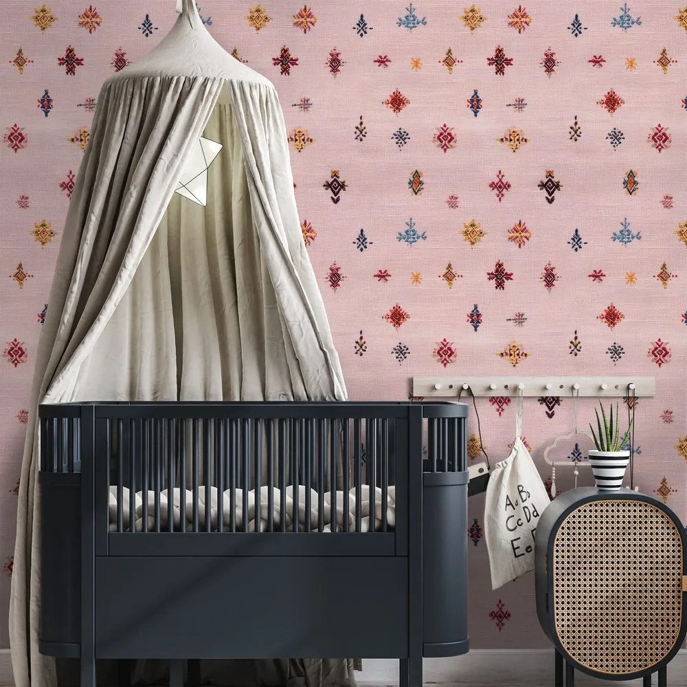 Tapeta pastelové etno vzory