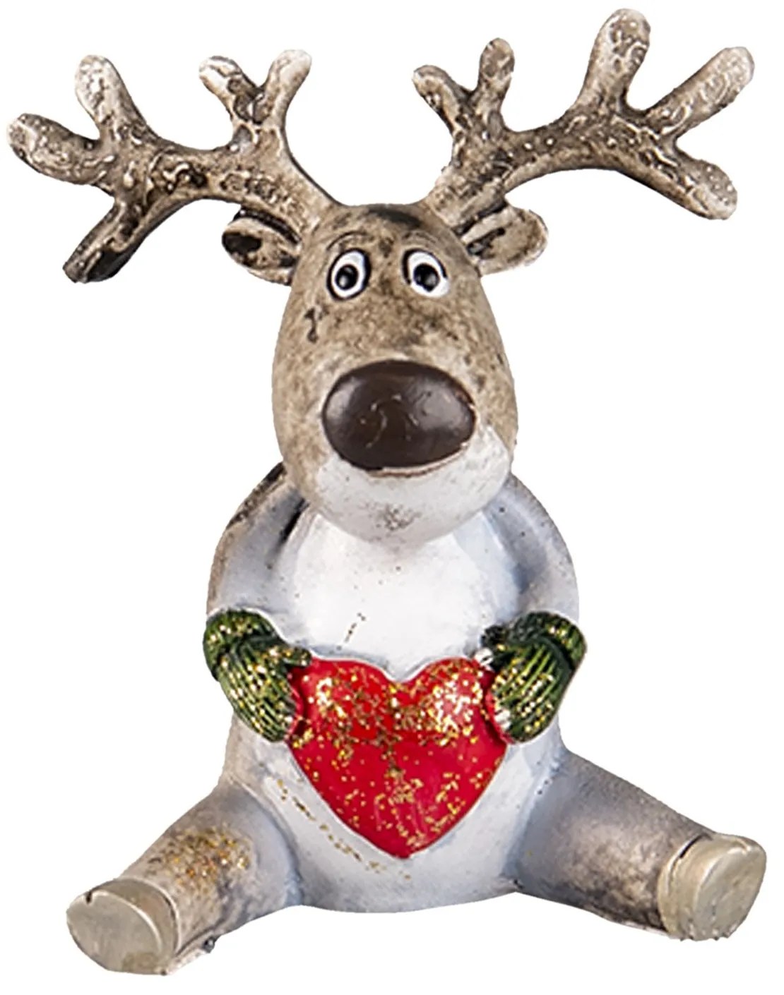 Dekoratívne soška soba so srdcom - 6 * 4 * 7 cm