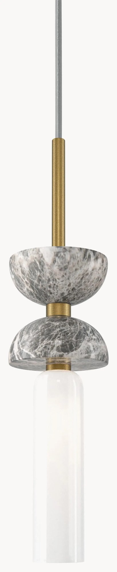 Malé závesné svietidlo z mramoru a kovu Kyoto