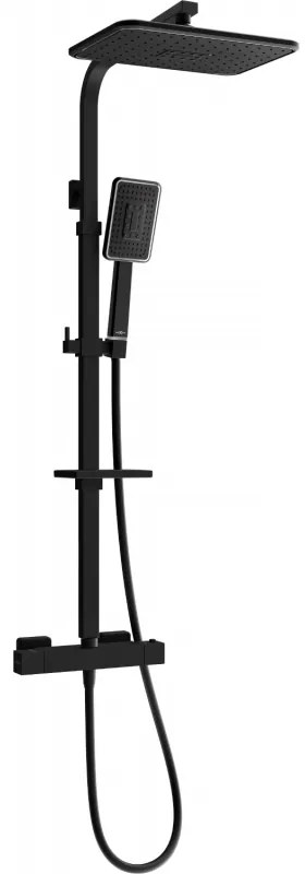 Mexen - CQ54 sprchový set s termostatickou batériou Cube, čierna, 772505495-71
