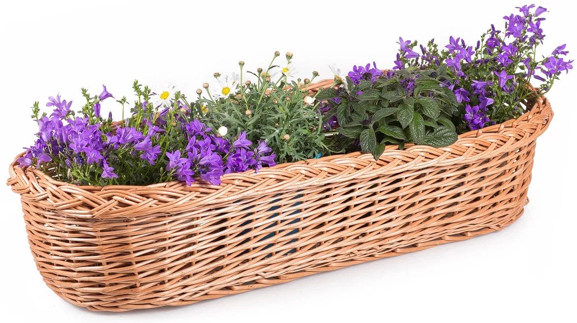 Truhlík prútený Roses II.š. 60 x hl. 28 x v. 14(cm)