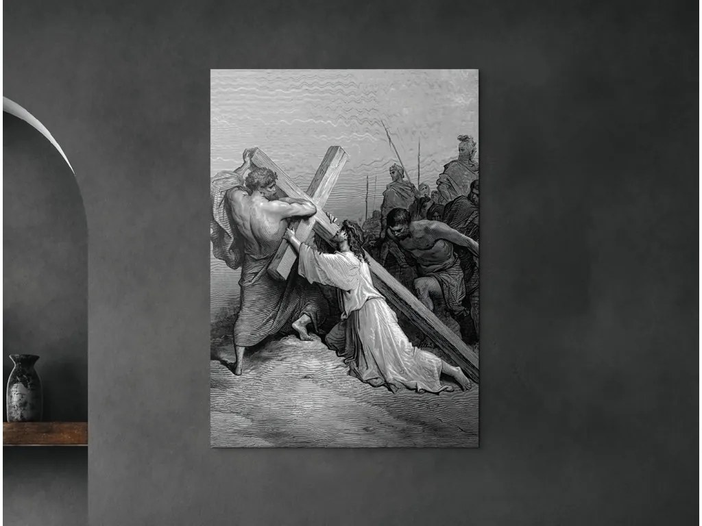 drevko | Obraz Ježiš padajúci pod krížom