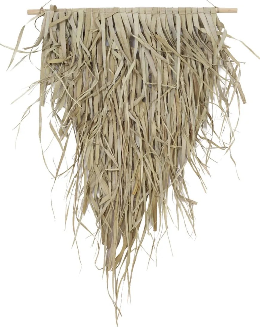 Nástenná dekorácia pletený trojuholník palmového lístia Katiola - 79*150 cm