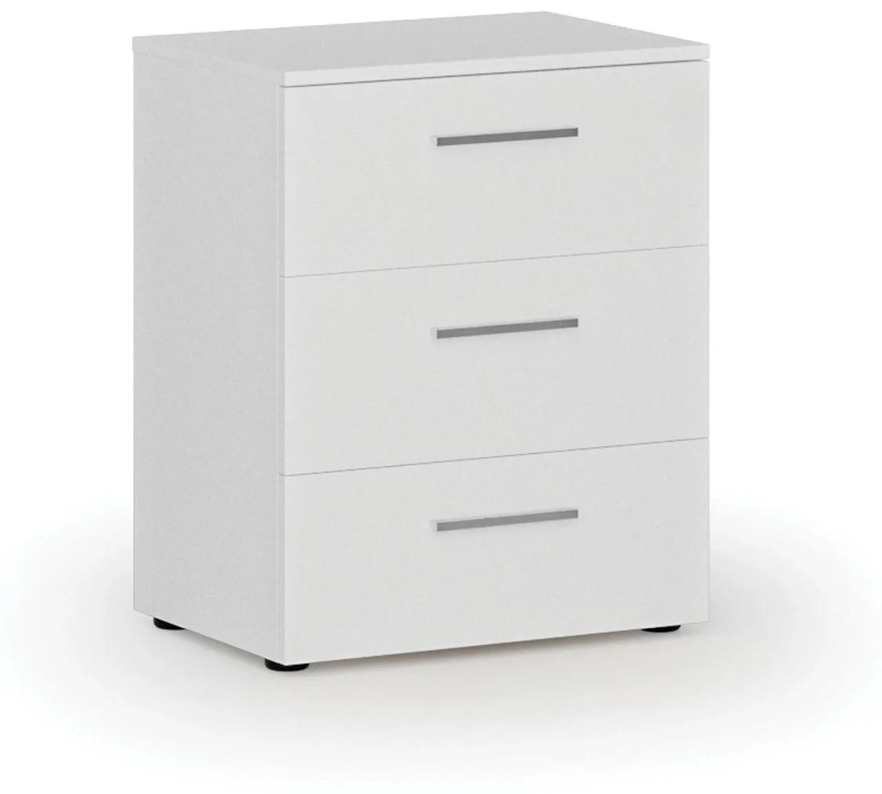 Kancelárska komoda k stolu PRIMO WHITE, 740 x 600 x 420 mm, biela