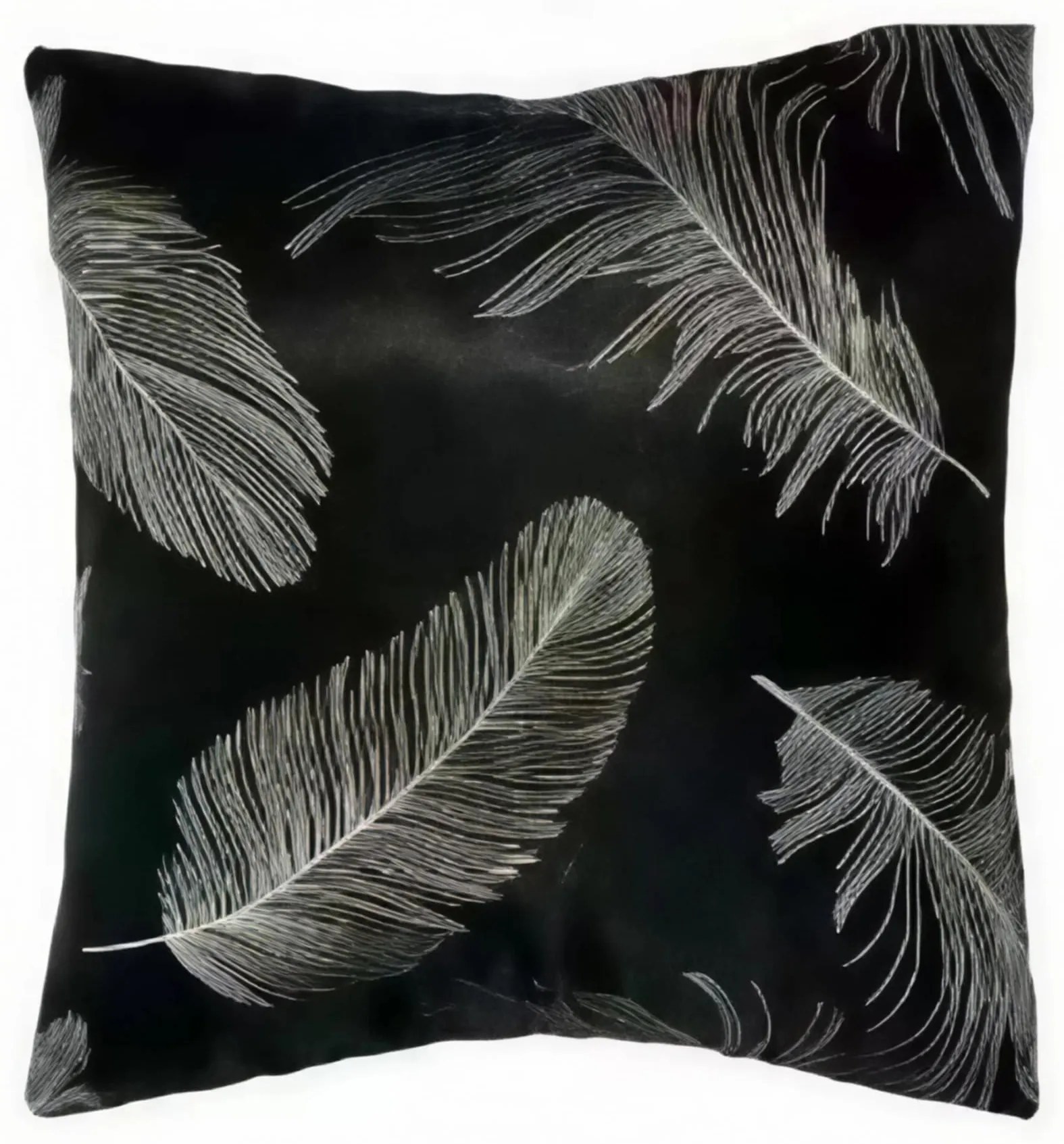 Dekoračná obliečka 45x45cm Pierka čierne TiaHome