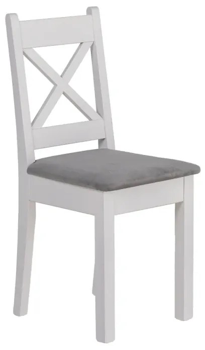 Stolička K-X, biela/sivá