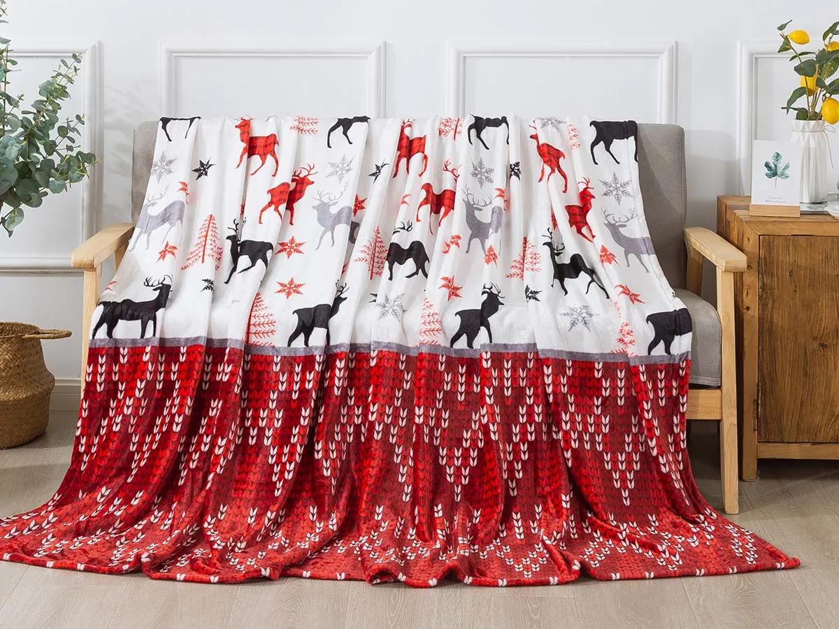 XPOSE® Mikroplyšová deka LYANA - červená 140x200 cm