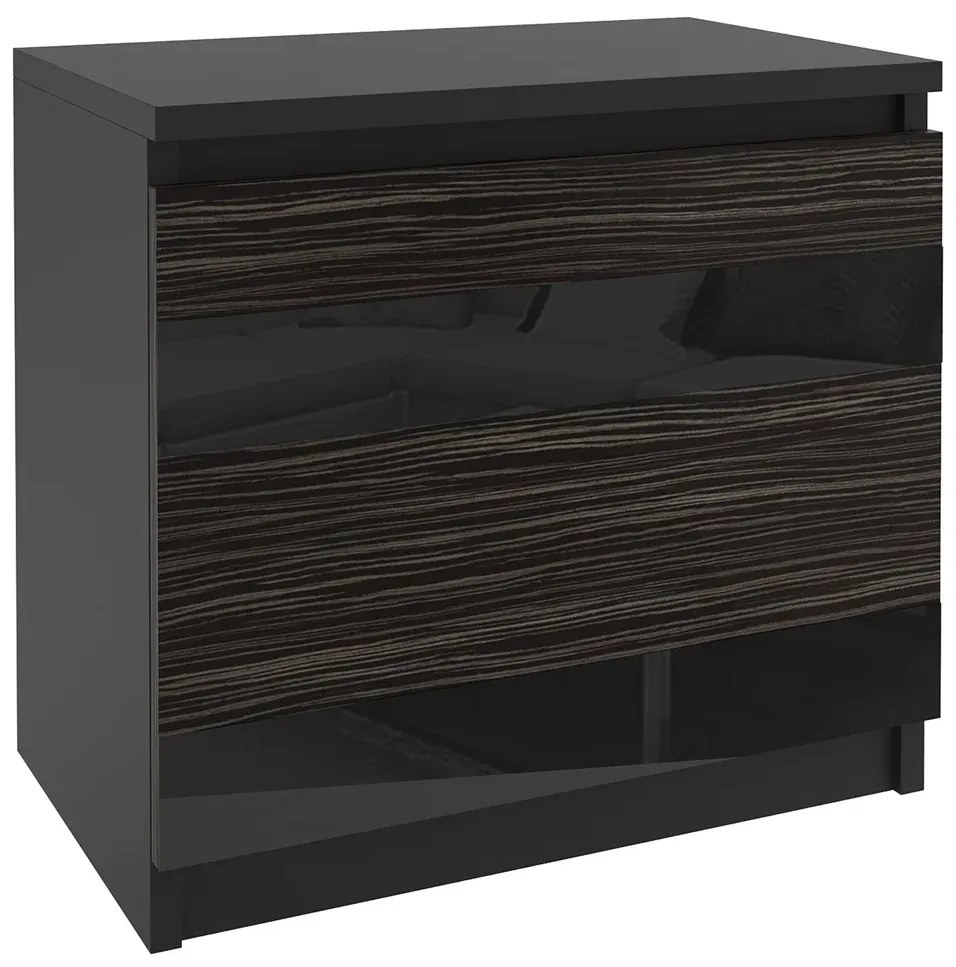 Nočný stolík Belini čierny / eben kráľovský MH SN1/0/B/HK/B/0