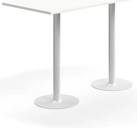 Barový stôl VERTICUS, 1800x800x1100 mm, biela