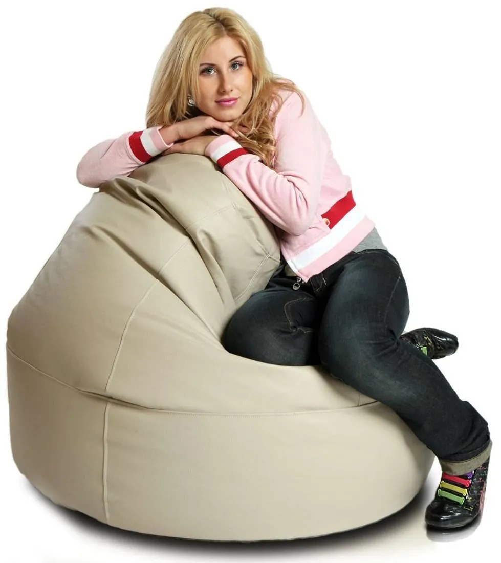 INTERMEDIC SK - Sedací vak Viper 95x110 cm | multifunkčný komfortný vak na sedenie aj ležanie Farba: E17 - Sivá svetlá (Ekokoža)