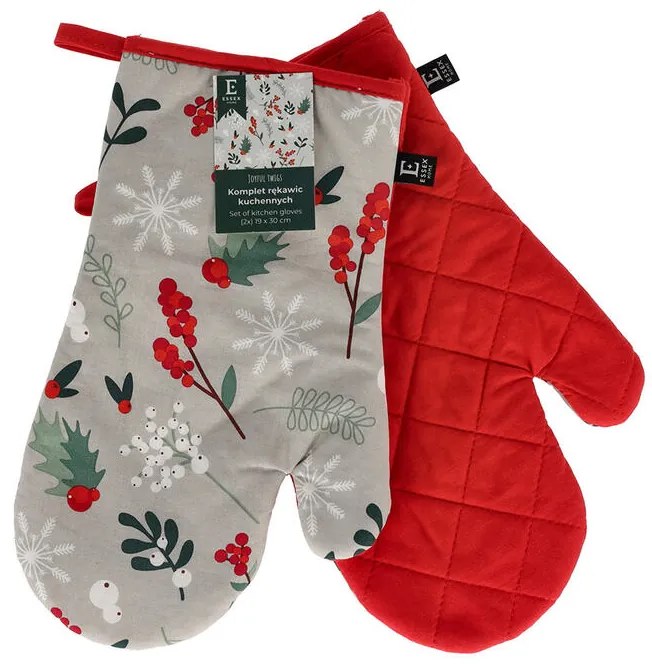 Kuchynská chňapka SVIATOČNÉ VETVIČKY, súprava 2 ks