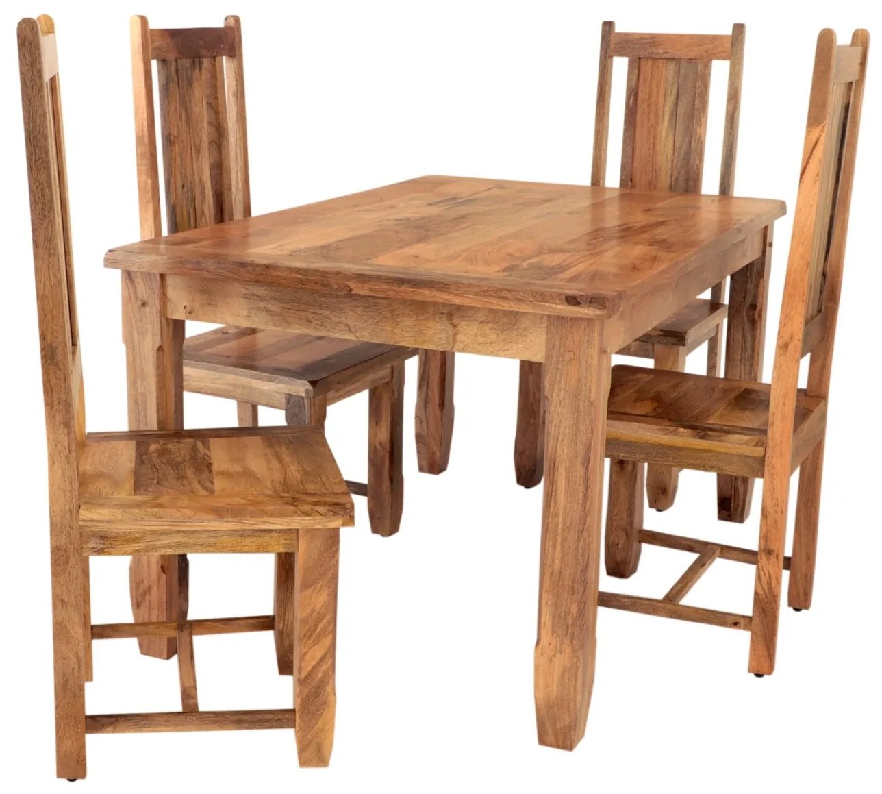 furniture-nabytek.cz - Jedálenský set pre 4 osoby z masívneho mangového dreva