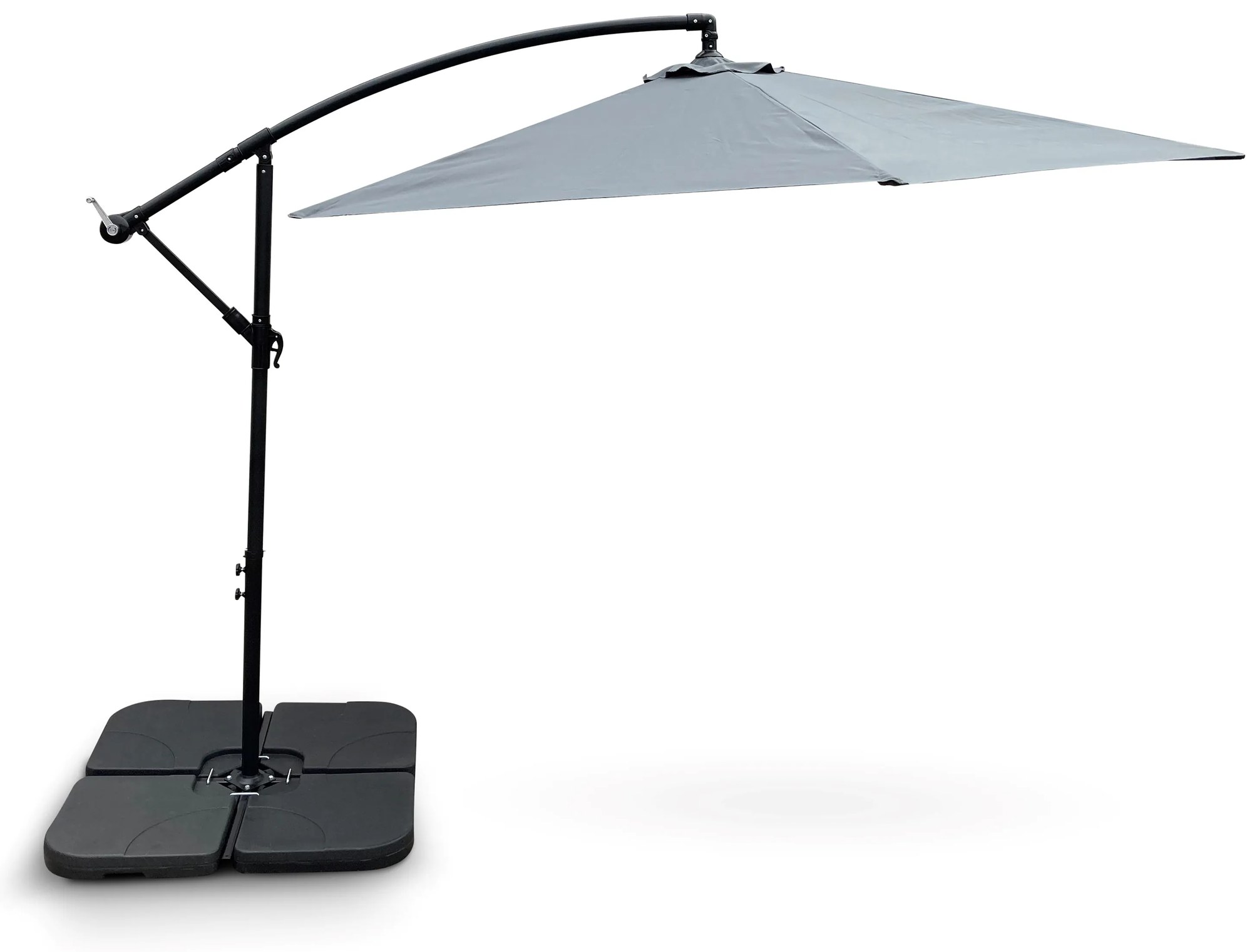Záhradný slnečník Hook pr. 3m sivý + závažie
