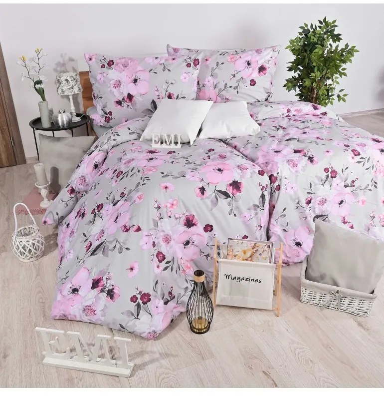 Flanelové obliečky Nelly sivé EMI