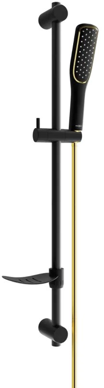 Mexen sprchový set DF49, čierna/zlatá, 785494582-57