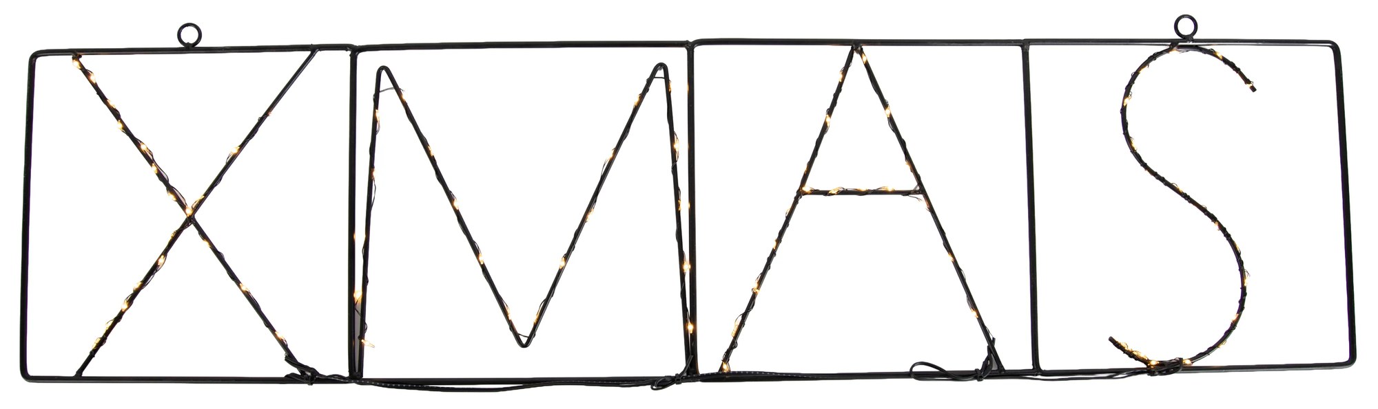 Vianočná nástenná lampa čierna XMAS vrátane LED s časovačom IP44 - Yoro