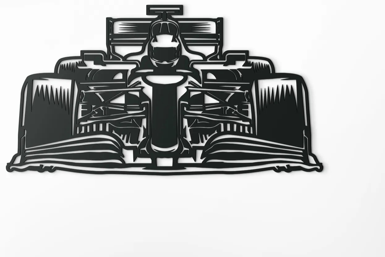 drevko Drevená nálepka na stenu Formula Rozmer obrazu: 24 x 44,5 cm, Farba dekorácie: Čierna